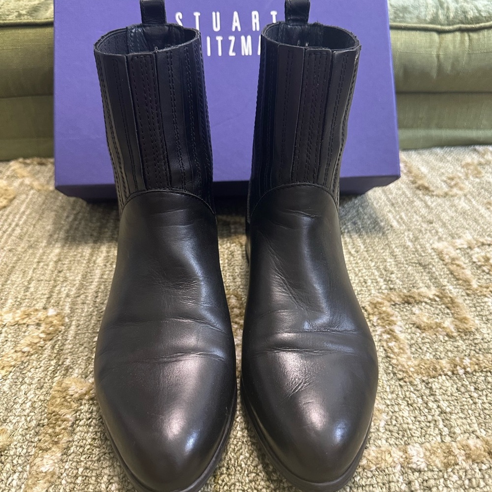 Stuart Weitzman Black Ankle Boots - Picture 2 of 11